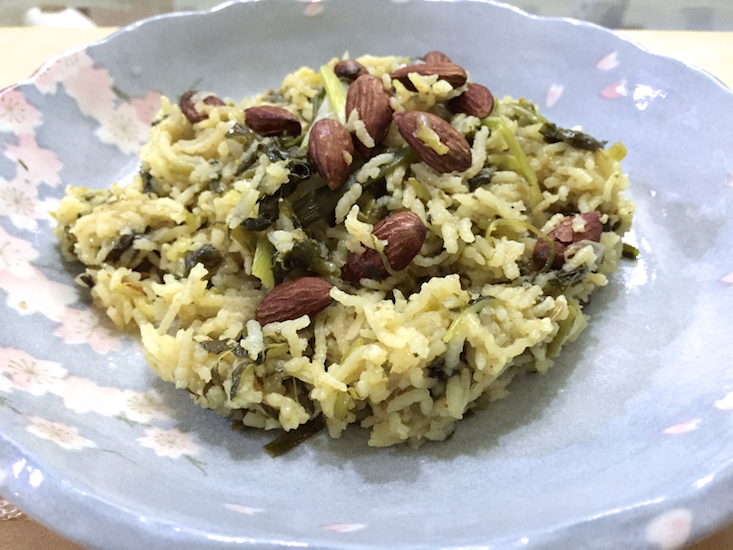 spinach pilaf 1